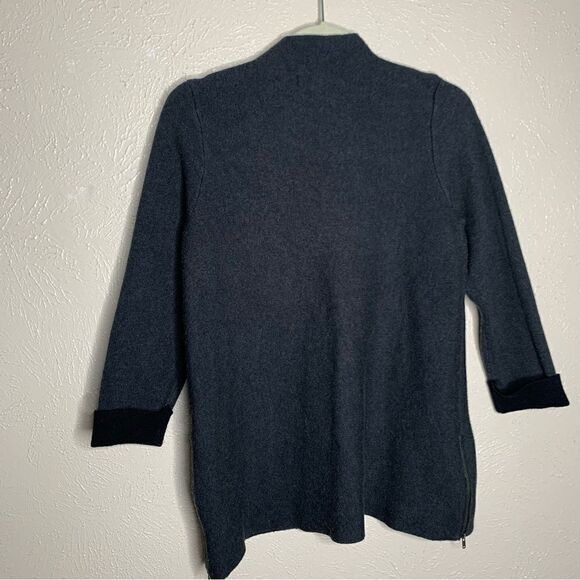 Nanette Lepore wool mock neck long sleeve sweater gray - Picture 3 of 7